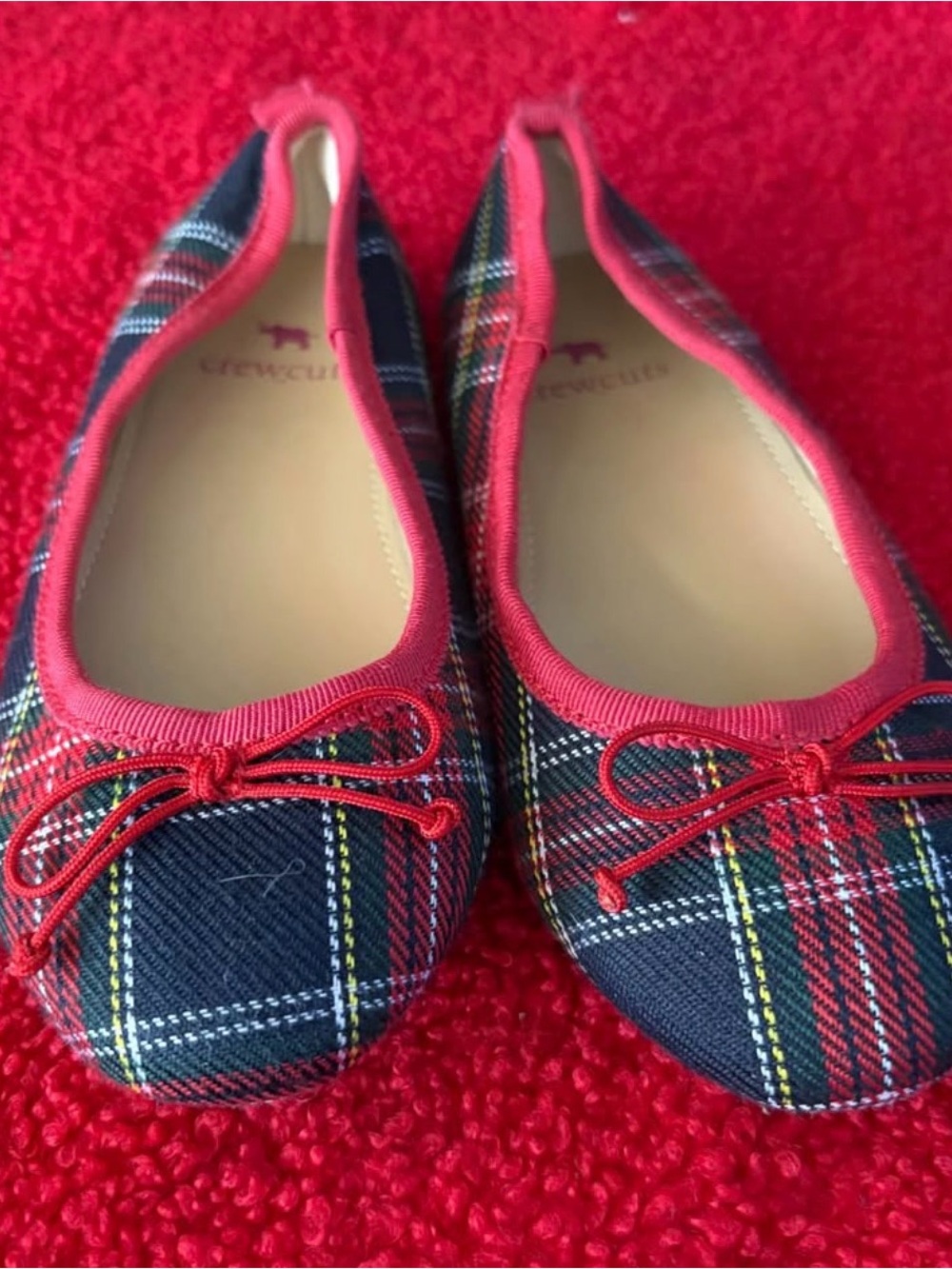 Tartan ballet flats - girls size 10. J Crew- Crewcuts. Holiday, special occasion